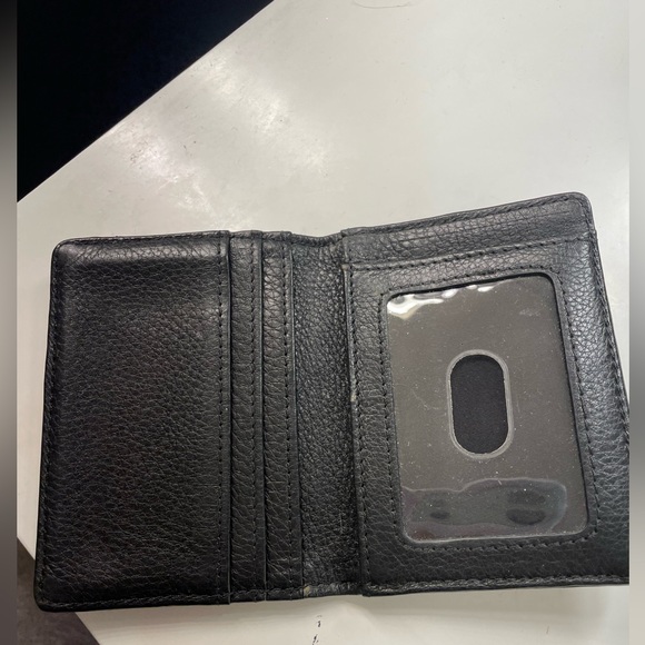 Tory Burch Amanda Pebbled Leather Card Case in Black - Picture 4 of 5